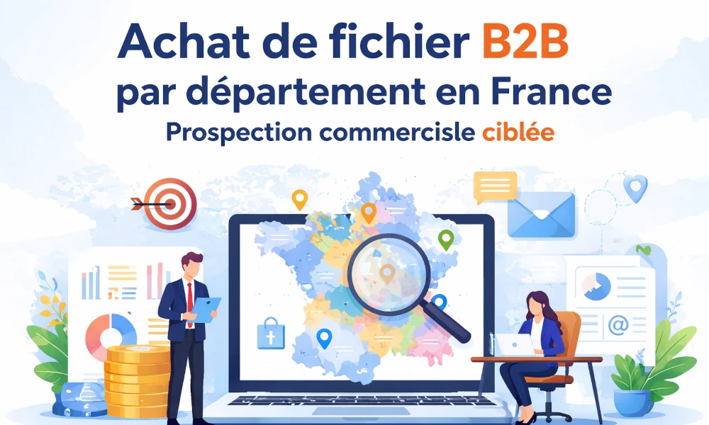 Achat de fichier B2B d'entreprises par département en France