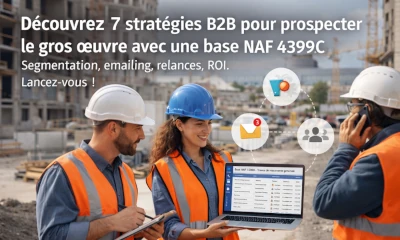 BtoB dans le BTP : 7 stratégies pour toucher les acteurs du gros œuvre avec une base NAF 4399C