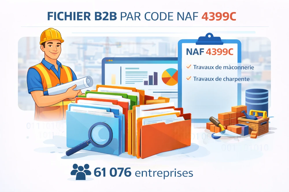 Fichier b2b entreprises : Code NAF 4399C