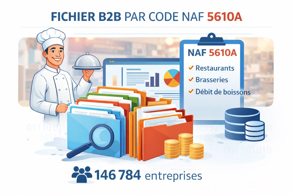 Fichier entreprises code NAF 5610A | restaurants traditionnels France