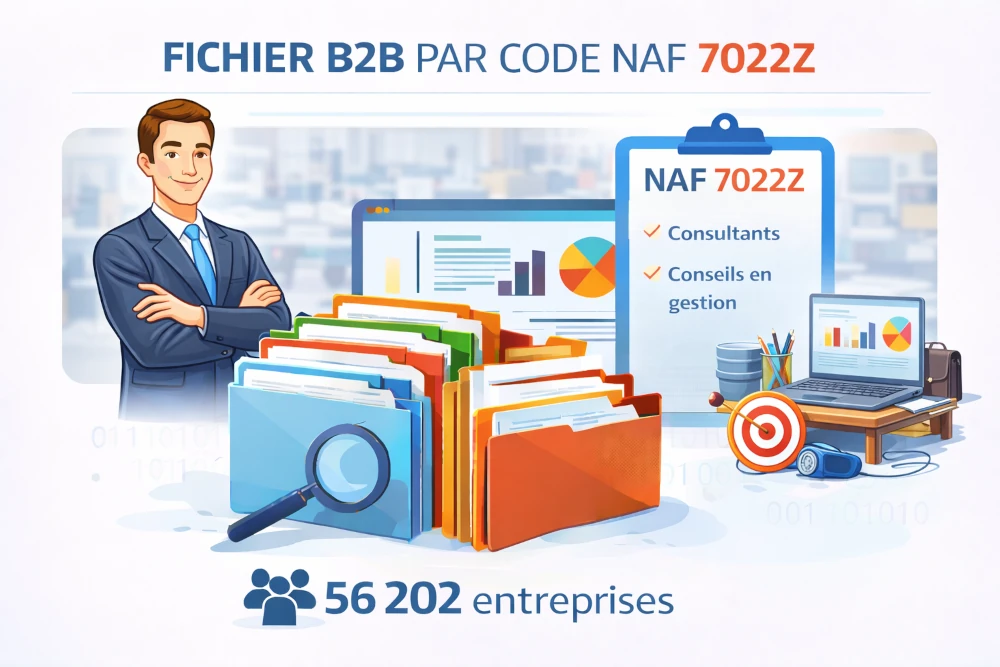 Fichier b2b entreprises : Code NAF 7022Z