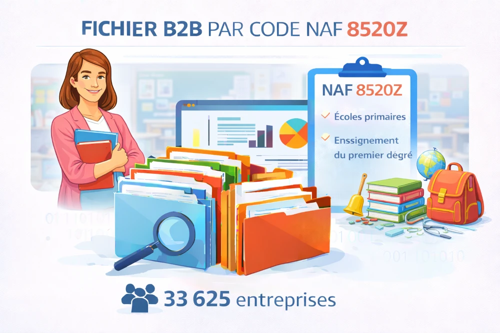 Fichier b2b entreprises : Code NAF 8520Z