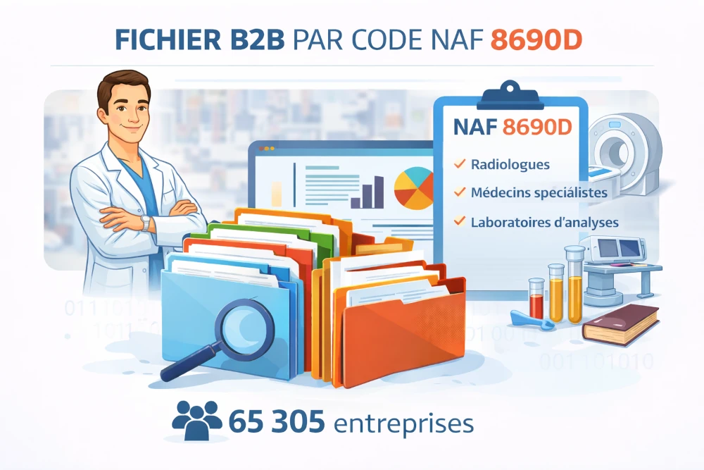 Fichier b2b entreprises : Code NAF 8690D