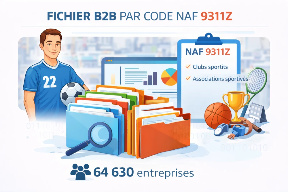 Fichier b2b entreprises : Code NAF 9311Z