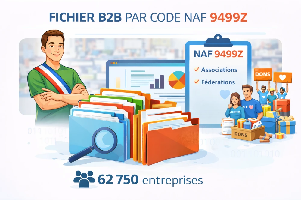 Fichier entreprises code NAF 9499Z | associations et organisations france