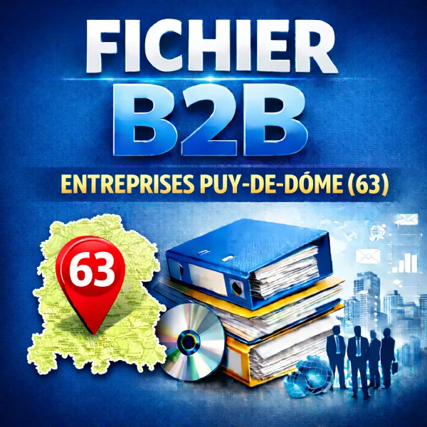 Fichier b2b Puy-de-Dôme (63) | 39562 entreprises et contacts