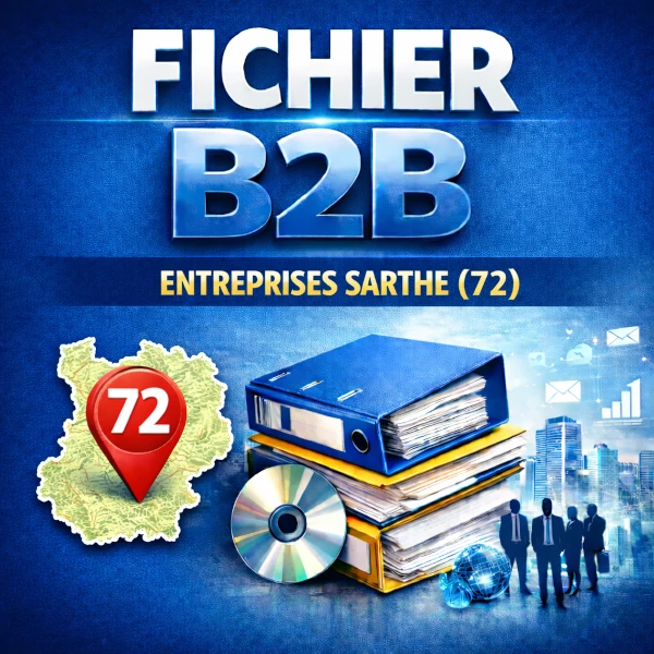 Fichier b2b Sarthe (72) | 28522 entreprises et contacts professionnels