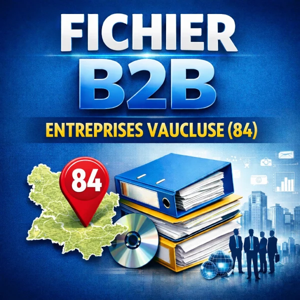 Fichier b2b Vaucluse (84) | 43919 entreprises et contacts professionnels