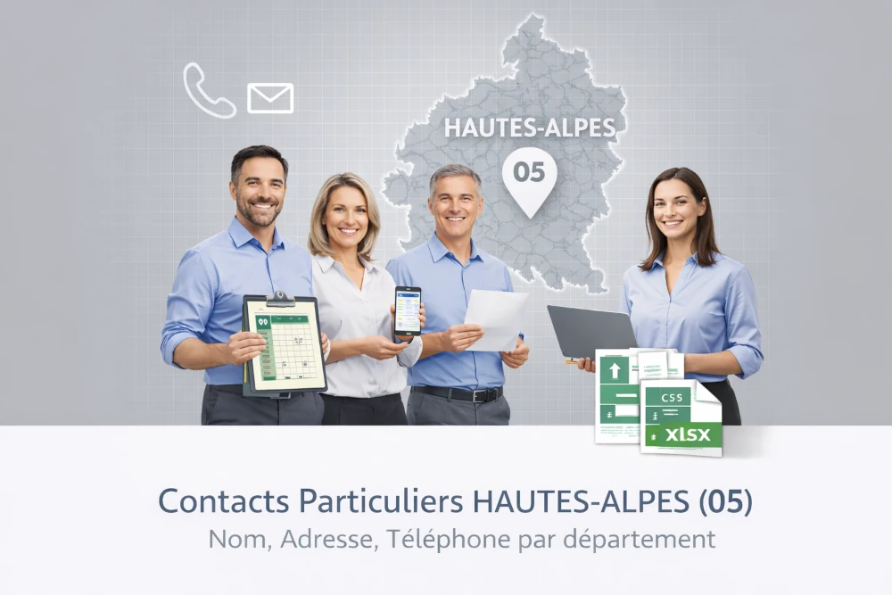 Fichier b2c particuliers Hautes-Alpes 05 | données locales par commune