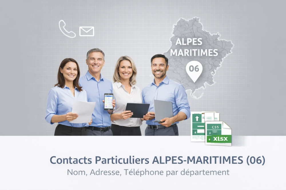 Fichier b2c particuliers Alpes-Maritimes 06 | données locales par commune