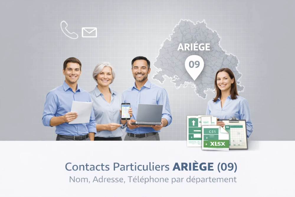 Fichier b2c particuliers Ariège 09 | base locale par commune