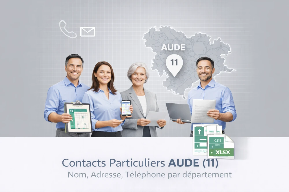 Fichier b2c particuliers Aude 11 | base locale par commune