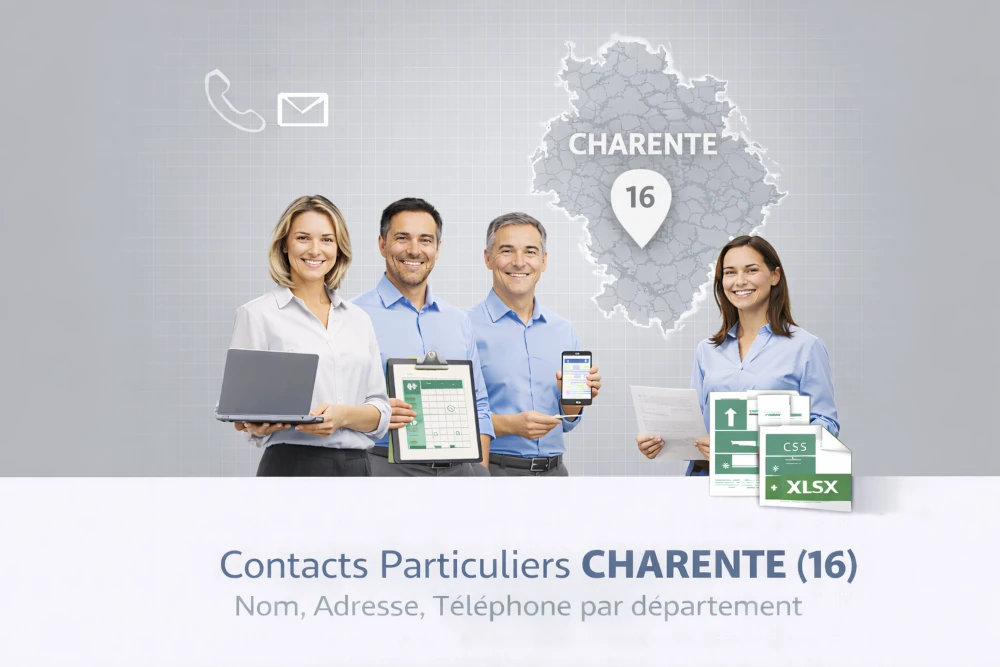 Fichier b2c Charente 16 | base de contacts particuliers locale
