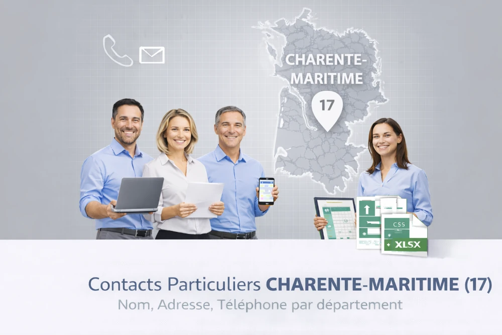 Fichier b2c Charente-Maritime 17 | contacts particuliers par commune