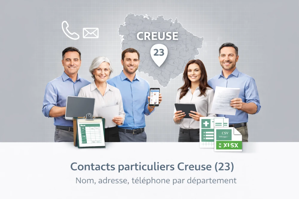 Contacts b2c Creuse 23 | base particuliers par zone rurale