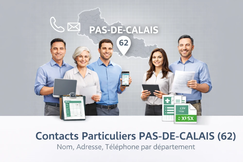 Fichier B2C Particuliers > Pas-de-Calais (62)