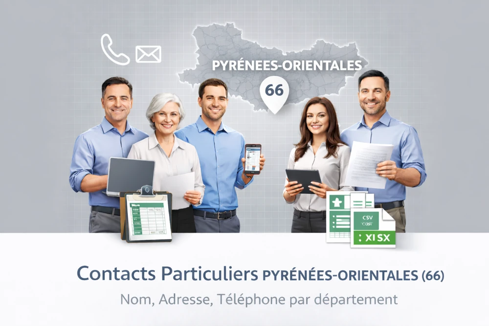 Fichier b2c Pyrénées-Orientales 66 | base de contacts particuliers locale